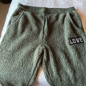 Green sweatpants